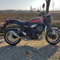 Pot echappement compatible avec Kawasaki Z 900 RS 2018-2020, M3 Titanium Natural, Échappement légal, homologué,silencieux avec db killer amovible et tuyau de liaison spécifique 