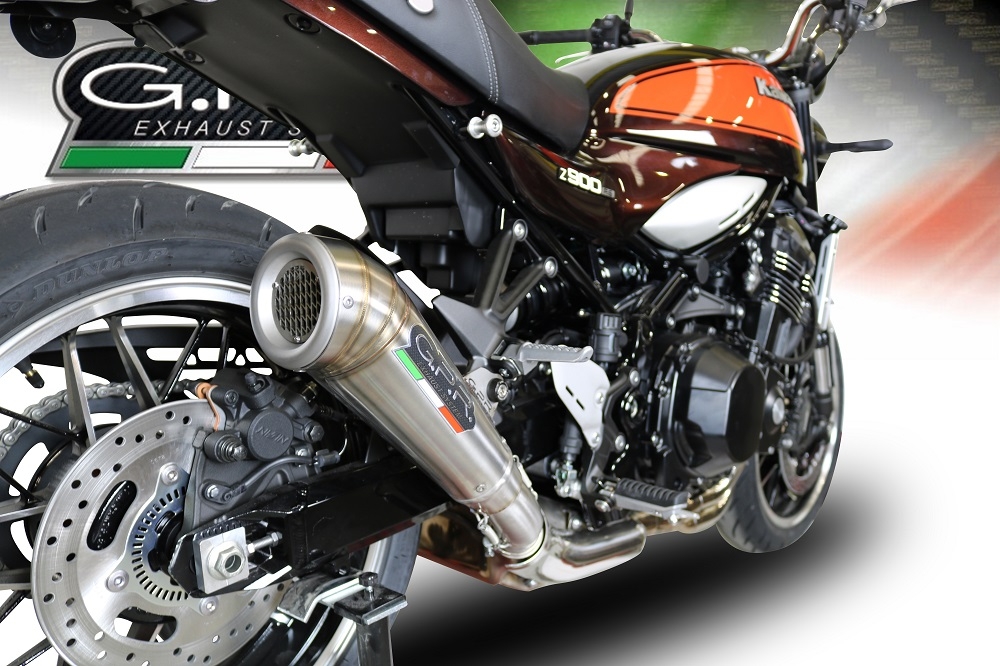 Pot echappement compatible avec Kawasaki Z 900 RS 2021-2024, Powercone Evo, Échappement légal, homologué,silencieux avec db killer amovible et tuyau de liaison spécifique 
