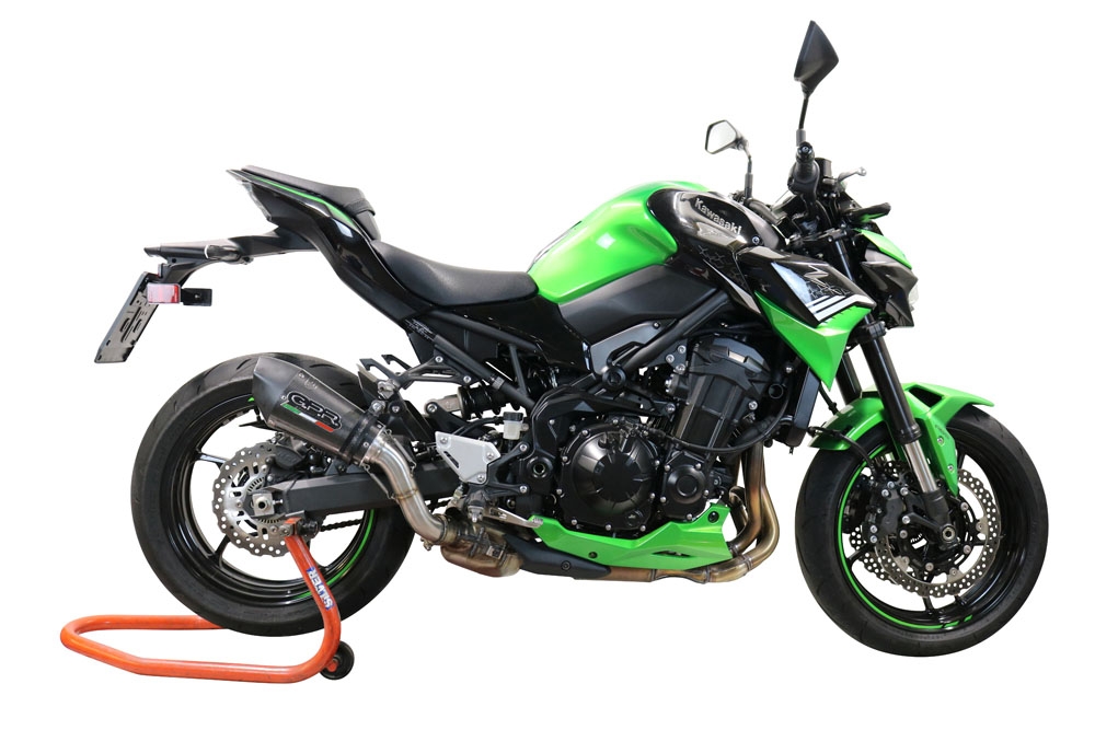 Pot echappement compatible avec Kawasaki Z 900 2021-2024, Gpe Ann. Poppy, Échappement légal, homologué,silencieux avec db killer amovible et tuyau de liaison spécifique 