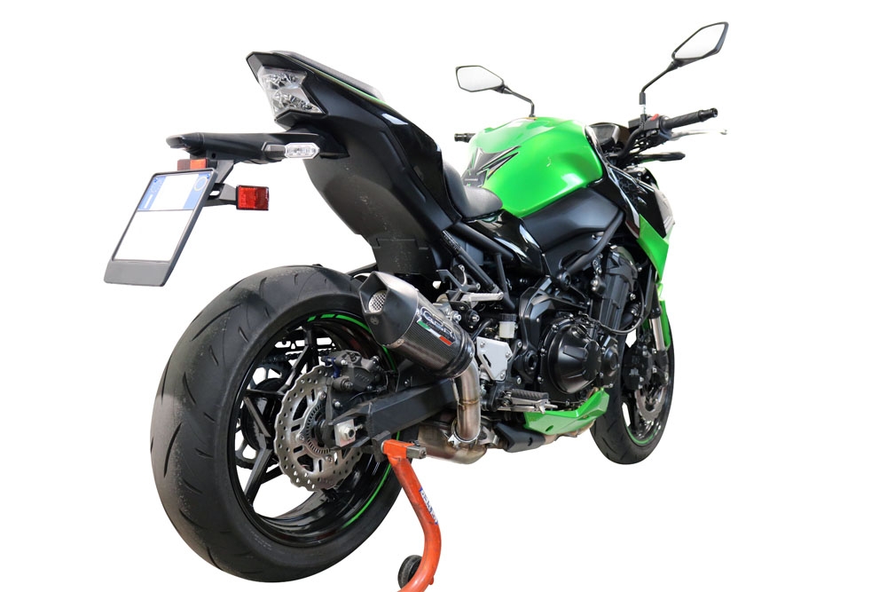 Pot echappement compatible avec Kawasaki Z 900 2021-2024, Gpe Ann. Poppy, Échappement légal, homologué,silencieux avec db killer amovible et tuyau de liaison spécifique 