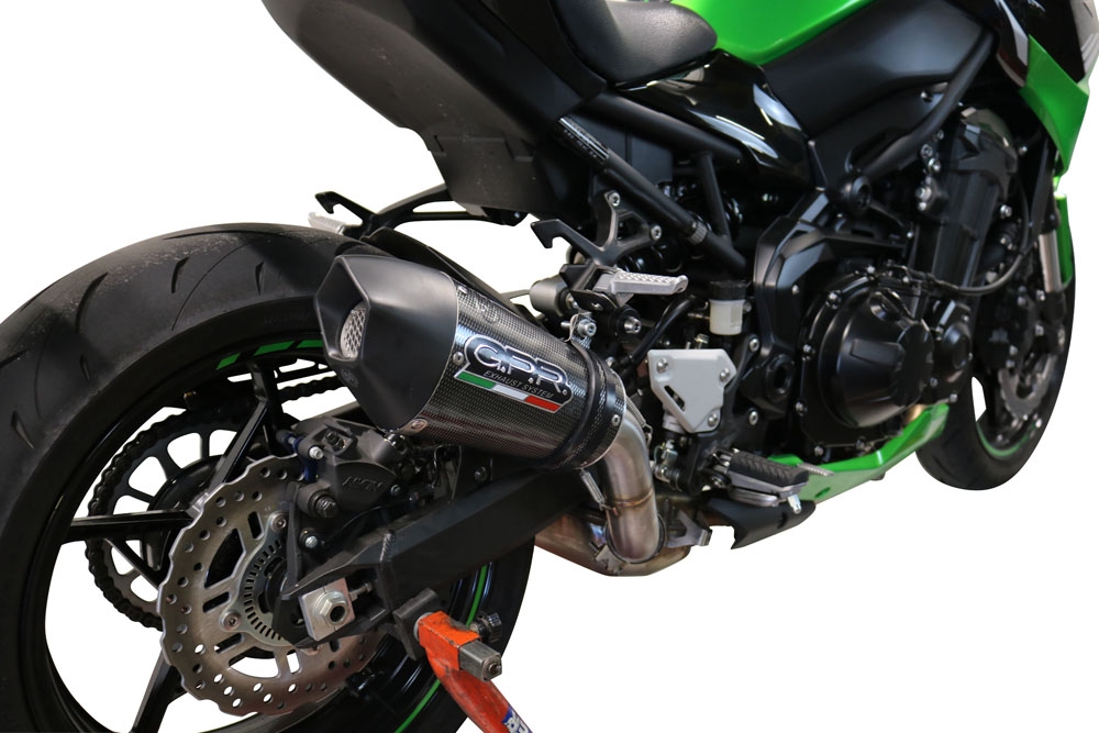 Pot echappement compatible avec Kawasaki Z 900 2021-2024, Gpe Ann. Poppy, Échappement légal, homologué,silencieux avec db killer amovible et tuyau de liaison spécifique 