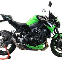 Pot echappement compatible avec Kawasaki Z 900 2021-2024, M3 Black Titanium, Échappement légal, homologué,silencieux avec db killer amovible et tuyau de liaison spécifique 