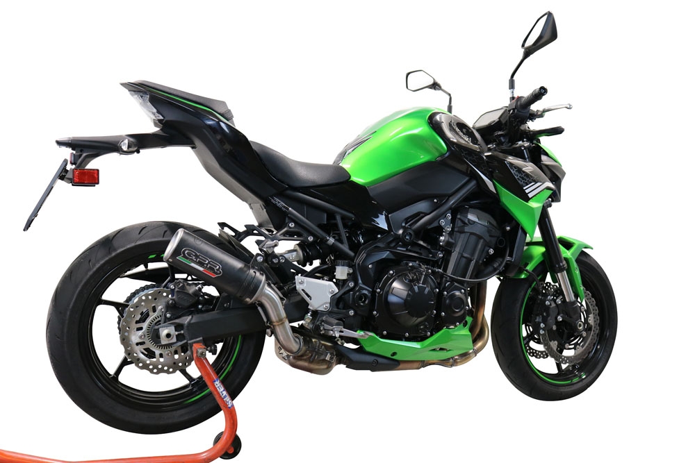 Pot echappement compatible avec Kawasaki Z 900 2021-2024, M3 Black Titanium, Échappement légal, homologué,silencieux avec db killer amovible et tuyau de liaison spécifique 