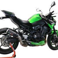 Pot echappement compatible avec Kawasaki Z 900 2021-2024, M3 Black Titanium, Échappement légal, homologué,silencieux avec db killer amovible et tuyau de liaison spécifique 