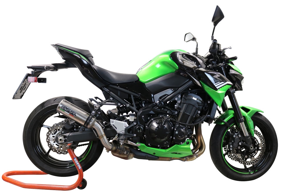 Pot echappement compatible avec Kawasaki Z 900 2020-2020, M3 Inox , Échappement légal, homologué,silencieux avec db killer amovible et tuyau de liaison spécifique 