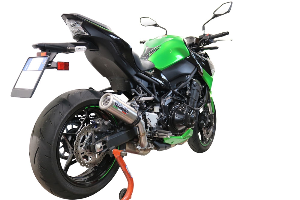 Pot echappement compatible avec Kawasaki Z 900 2020-2020, M3 Inox , Échappement légal, homologué,silencieux avec db killer amovible et tuyau de liaison spécifique 