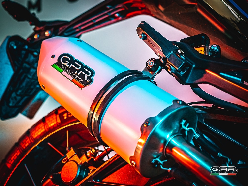 Pot echappement compatible avec Zontes Zt 125 G1 - U - U1 - Z2 2020-2024, Albus Evo4, Homologué et légal, système d'échappement complet avec catalyseur et db killer amovible 