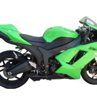 GPR pot echappement compatible avec  Kawasaki Zx-6R  2007-2008, Tiburon Titanium, Échappement légal, homologué,silencieux avec db killer amovible et tuyau de liaison spécifique 