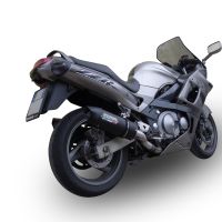 GPR pot echappement compatible avec  Kawasaki Zzr 600 2002-2006, Furore Nero, Paire de pot d'échappement homologuées, livrées avec db killer amovible et raccords spécifiques 