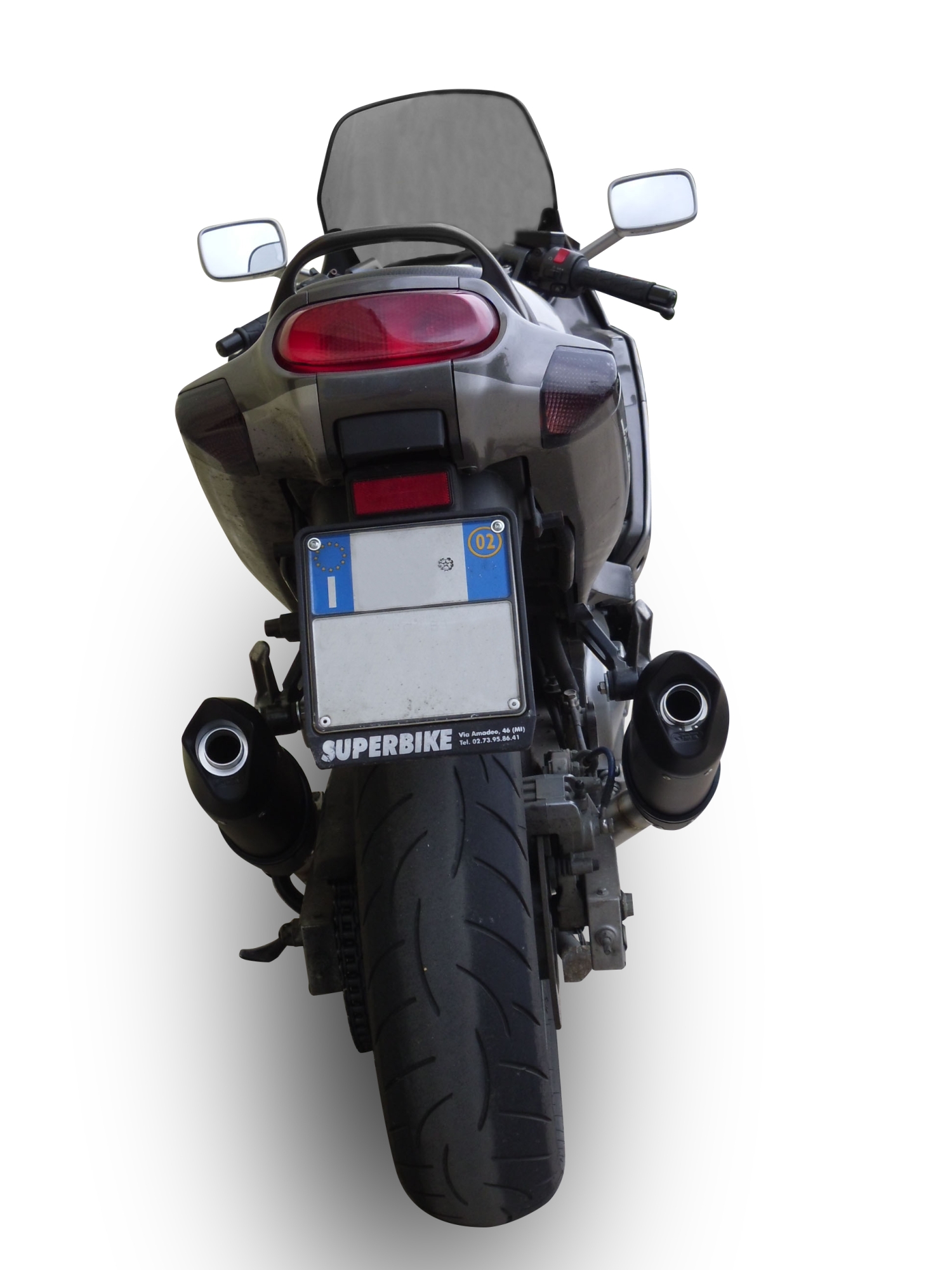 GPR pot echappement compatible avec  Kawasaki Zzr 600 2002-2006, Furore Nero, Paire de pot d'échappement homologuées, livrées avec db killer amovible et raccords spécifiques 