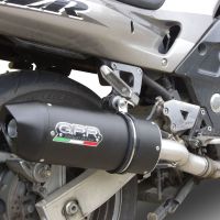 GPR pot echappement compatible avec  Kawasaki Zzr 600 2002-2006, Furore Nero, Paire de pot d'échappement homologuées, livrées avec db killer amovible et raccords spécifiques 