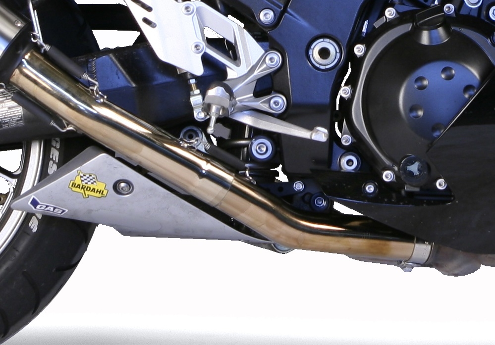 Pot echappement compatible avec Kawasaki Zzr 1400 2012-2016, Furore Nero, Paire de pot d'échappement homologuées, livrées avec db killer amovible, catalyseurs et raccords spécifiques 