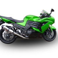 GPR pot echappement compatible avec  Kawasaki Zzr 1400 2017-2022, New Grand Prix Evo Titanium, Paire de pot d'échappement homologuées, livrées avec db killer amovible et raccords spécifiques 