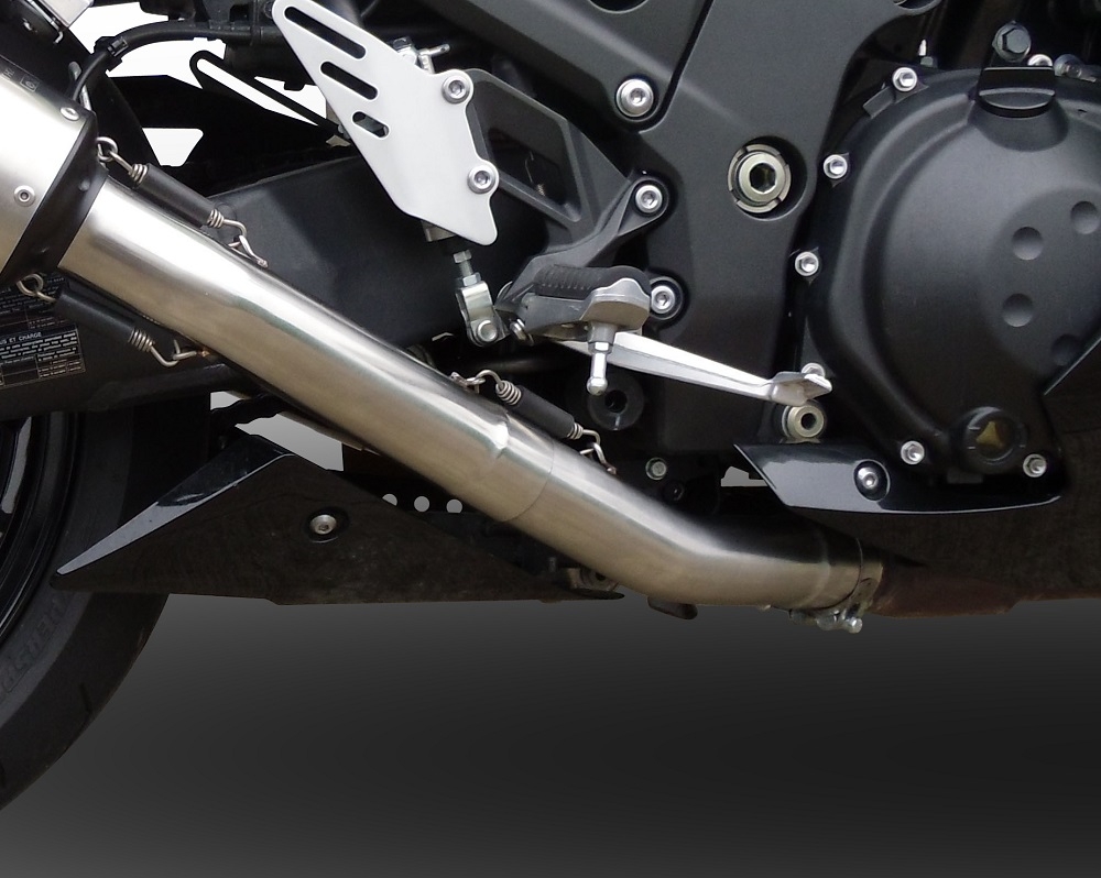 Pot echappement compatible avec Kawasaki Zzr 1400 2017-2022, Furore Evo4 Nero, Paire de pot d'échappement homologuées, livrées avec db killer amovible et raccords spécifiques 
