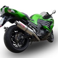 Pot echappement compatible avec Kawasaki Zzr 1400 2008-2011, Trioval, Paire de pot d'échappement homologuées, livrées avec db killer amovible et raccords spécifiques 