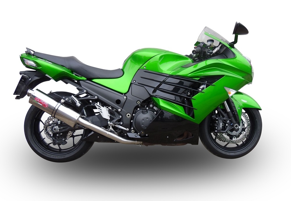 Pot echappement compatible avec Kawasaki Zzr 1400 2008-2011, Trioval, Paire de pot d'échappement homologuées, livrées avec db killer amovible et raccords spécifiques 