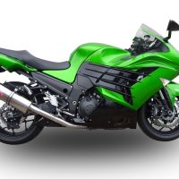 Pot echappement compatible avec Kawasaki Zzr 1400 2008-2011, Trioval, Paire de pot d'échappement homologuées, livrées avec db killer amovible et raccords spécifiques 