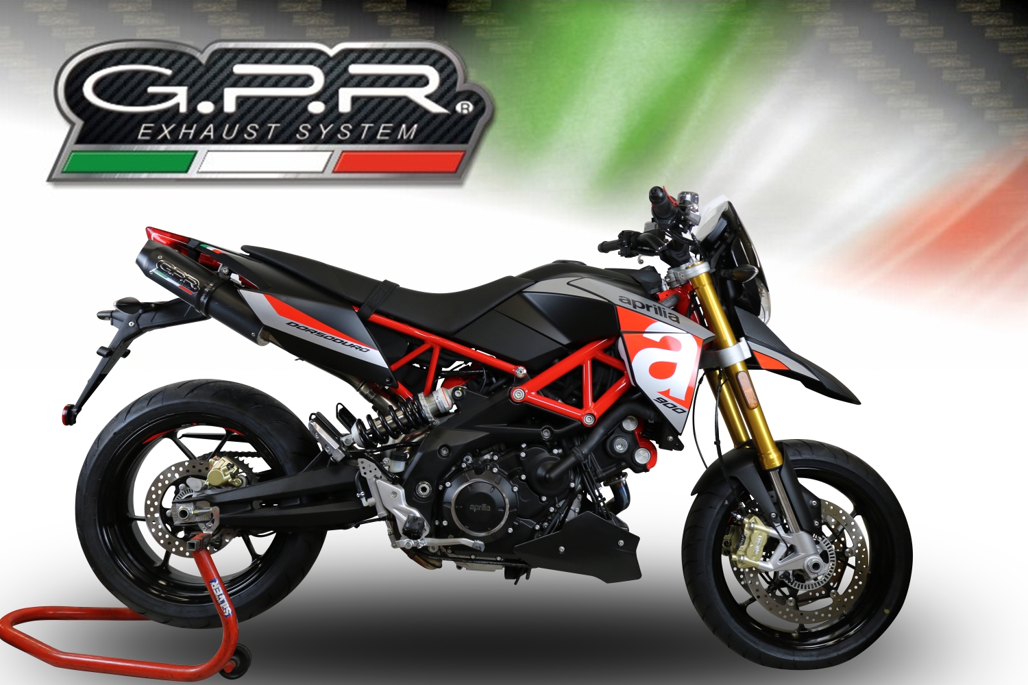 Pot echappement compatible avec Aprilia Dorsoduro 900 2017-2020, Furore Evo4 Nero, Paire de pot d'échappement homologuées, livrées avec db killer amovible et raccords spécifiques 