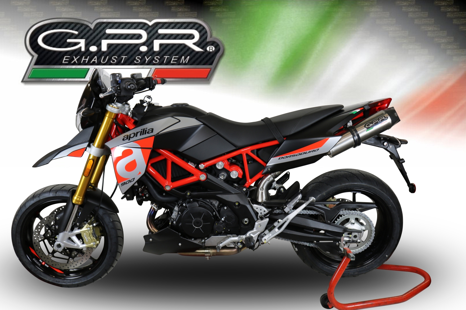 Pot echappement compatible avec Aprilia Shiver 900 2017-2020, GP Evo4 Titanium, Paire de pot d'échappement homologuées, livrées avec db killer amovible et raccords spécifiques 