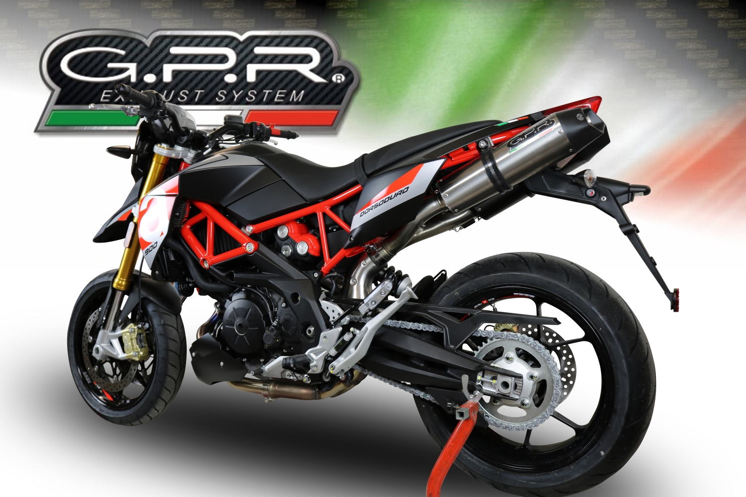 Pot echappement compatible avec Aprilia Shiver 900 2017-2020, GP Evo4 Titanium, Paire de pot d'échappement homologuées, livrées avec db killer amovible et raccords spécifiques 
