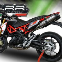 Pot echappement compatible avec Aprilia Shiver 900 2017-2020, GP Evo4 Titanium, Paire de pot d'échappement homologuées, livrées avec db killer amovible et raccords spécifiques 