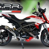 Pot echappement compatible avec Ducati Hyperstrada -Hypermotard 939 EURO 4 2016-2019, Powercone Evo, Échappement légal, homologué,silencieux avec catalyseur, db killer amovible et tuyau de liaison spécifique 