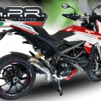 Pot echappement compatible avec Ducati Hyperstrada -Hypermotard 939 EURO 4 2016-2019, Powercone Evo, Échappement légal, homologué,silencieux avec catalyseur, db killer amovible et tuyau de liaison spécifique 