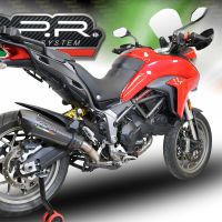 GPR pot echappement compatible avec  Ducati Multistrada 950 2017-2020, New Grand Prix Evo Poppy, Pot échappement homologué et légal, silencieux avec mi-collecteur, db killer amovible et catalyseur 