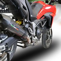 GPR pot echappement compatible avec  Ducati Multistrada 950 2017-2020, New Grand Prix Evo Poppy, Pot échappement homologué et légal, silencieux avec mi-collecteur, db killer amovible et catalyseur 