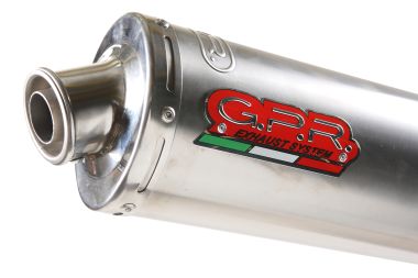 Pot echappement compatible avec Kawasaki ZRX-1100 1998-2001, Inox Tondo, Silencieux d'échappement, homologué, montage avec bride spécifique (bolt-on), avec db killer amovible 
