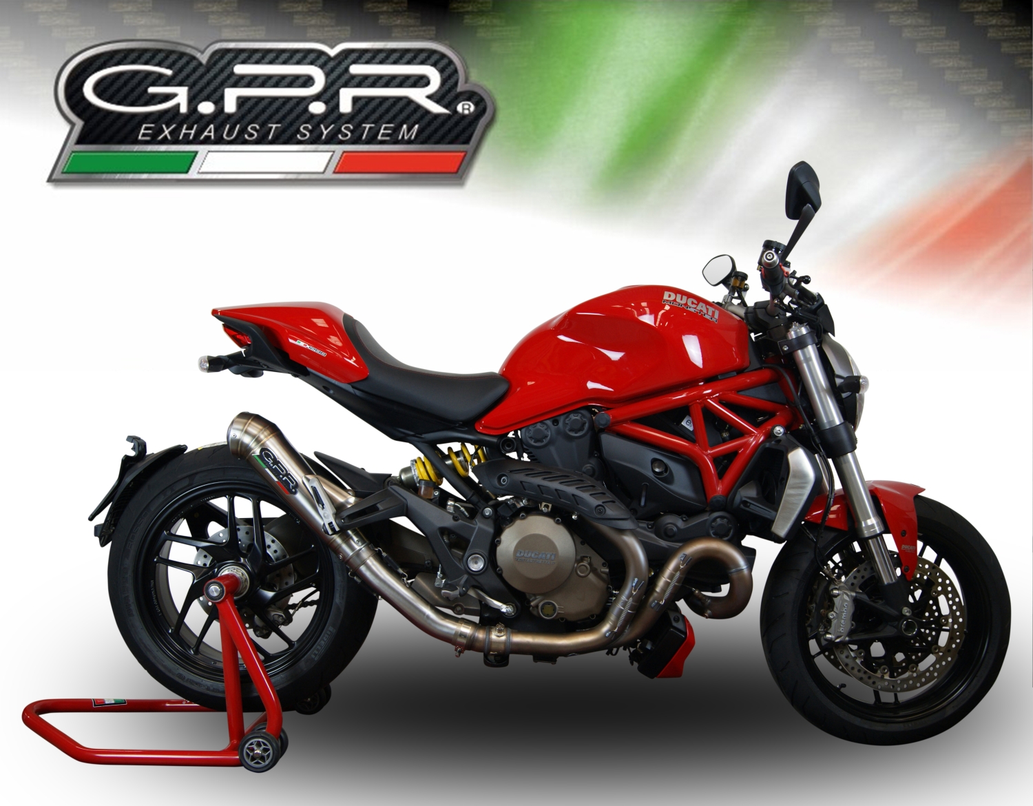 Pot echappement compatible avec Ducati Monster 1200 S -R 2014-2016, Powercone Evo, Échappement légal, homologué,silencieux avec db killer amovible et tuyau de liaison spécifique 