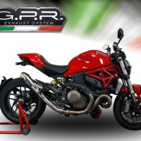 Pot echappement compatible avec Ducati Monster 1200 S -R 2014-2016, Powercone Evo, Échappement légal, homologué,silencieux avec db killer amovible et tuyau de liaison spécifique 
