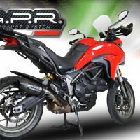 GPR pot echappement compatible avec  Ducati Multistrada 950 2021-2024, New Grand Prix Evo Poppy, Échappement légal, homologué,silencieux avec db killer amovible et tuyau de liaison spécifique 