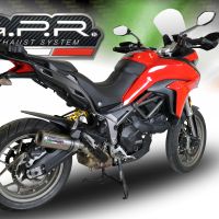 Pot echappement compatible avec Ducati Multistrada 950 V2 S 2021-2024, M3 Titanium Natural, Échappement légal, homologué,silencieux avec db killer amovible et tuyau de liaison spécifique 