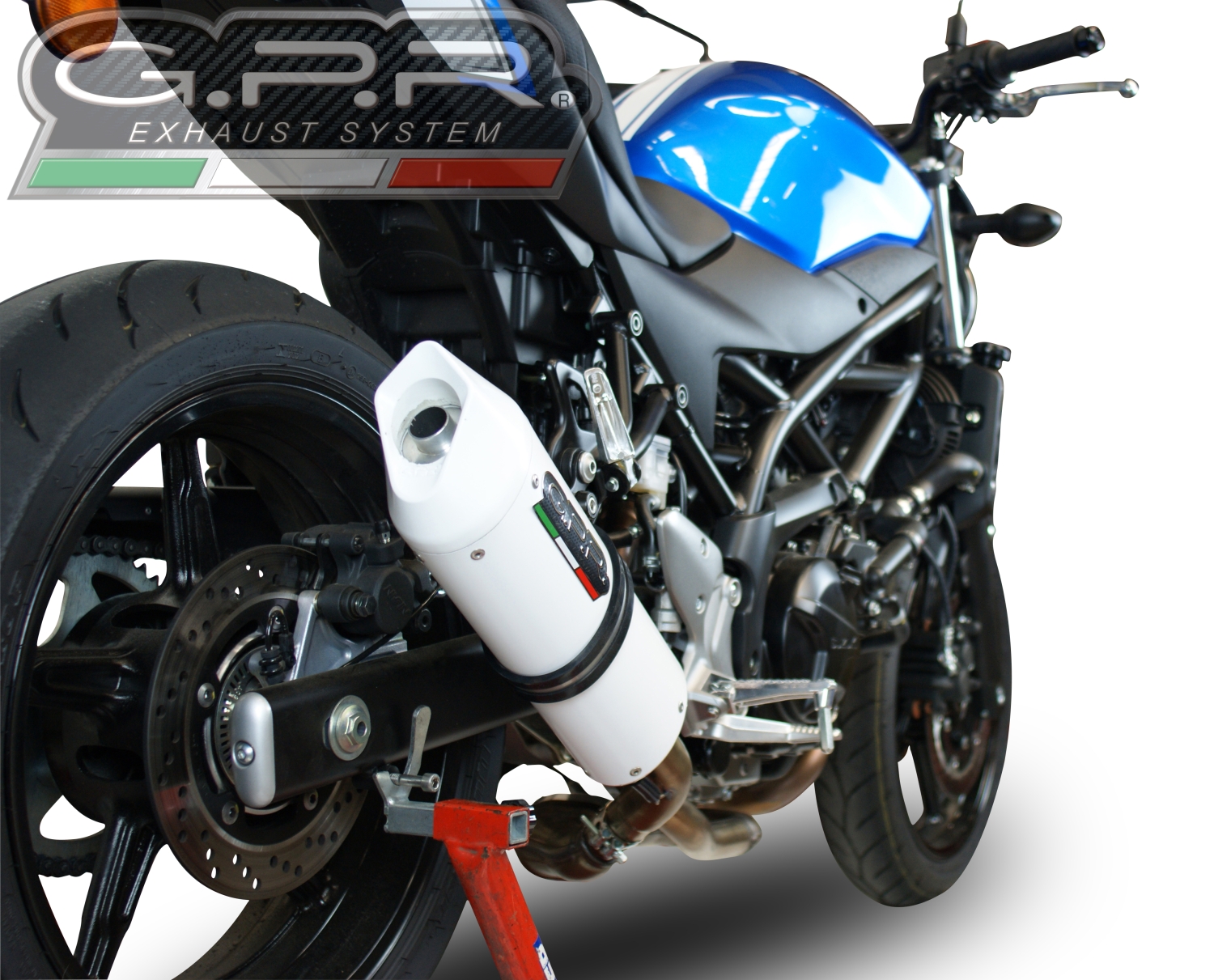Pot echappement compatible avec Suzuki Sv 650 A 2021-2025, Albus Evo4, Échappement légal, homologué,silencieux avec db killer amovible et tuyau de liaison spécifique 