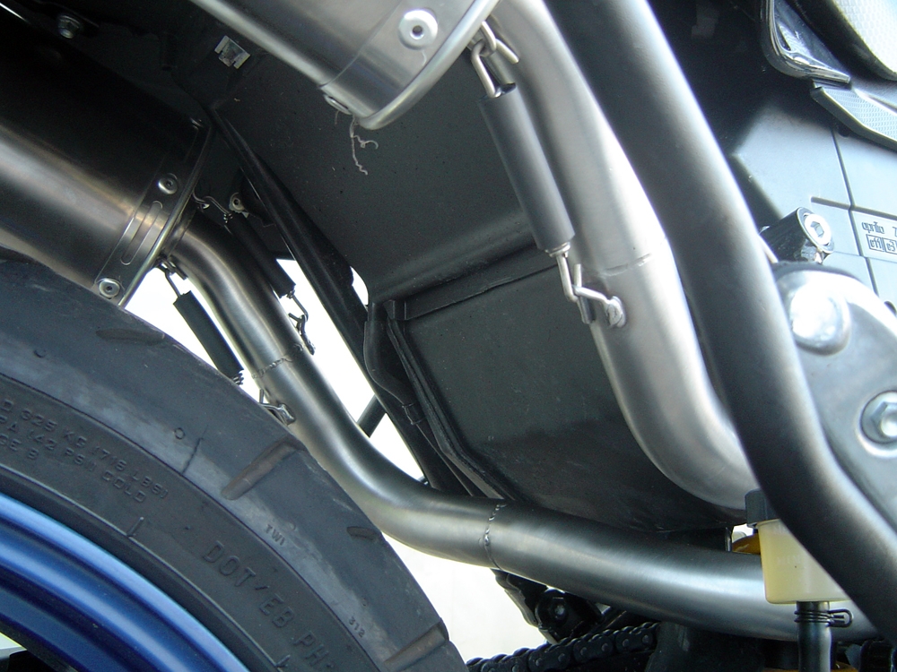 Pot echappement compatible avec Aprilia Pegaso 650 Ga 1992-1996, Trioval, Paire de pot d'échappement homologuées, livrées avec db killer amovible et raccords spécifiques 