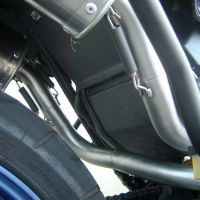 Pot echappement compatible avec Aprilia Pegaso 650 Ga 1992-1996, Trioval, Paire de pot d'échappement homologuées, livrées avec db killer amovible et raccords spécifiques 