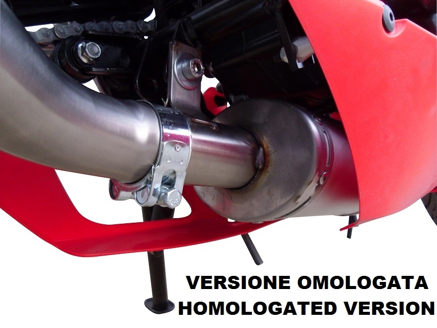 Pot echappement compatible avec Aprilia RS 4 125 2011-2016, Deeptone Inox, Homologué et légal, système d'échappement complet avec catalyseur et db killer amovible 