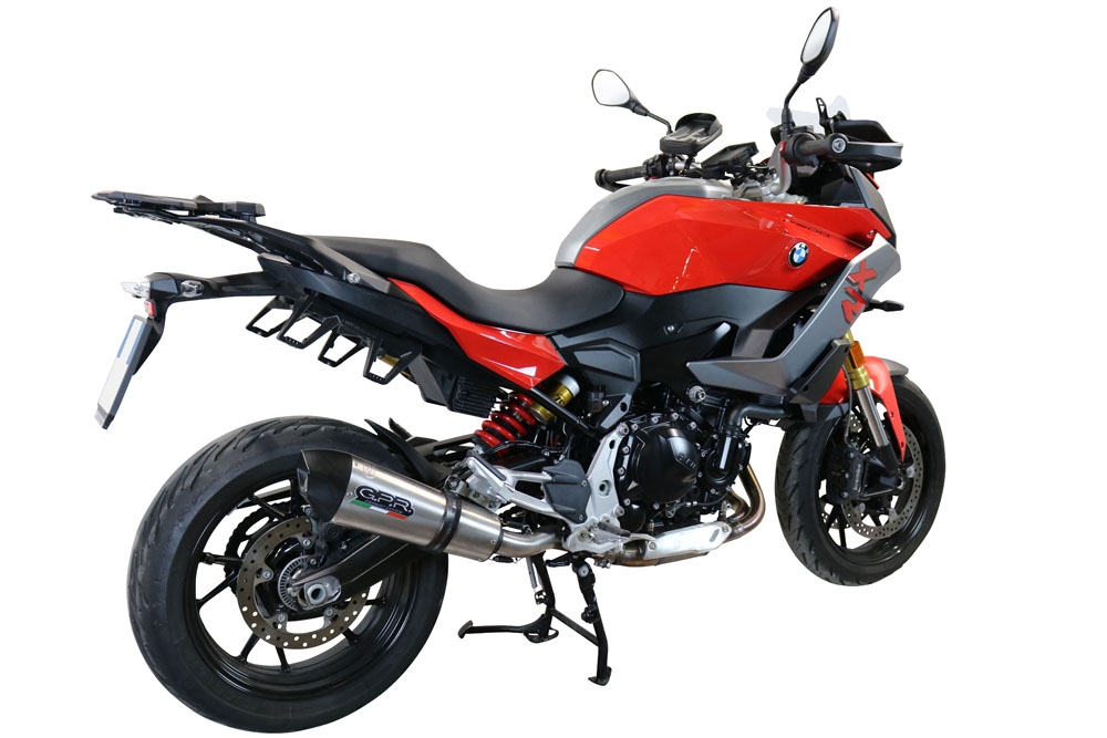 GPR pot echappement compatible avec  Bmw F 900 XR-R 2020-2025, New Grand Prix Evo Titanium, Échappement légal, homologué,silencieux avec db killer amovible et tuyau de liaison spécifique 