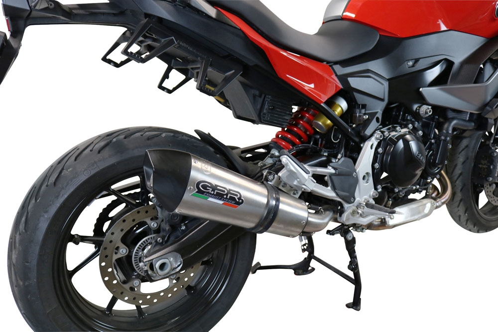 GPR pot echappement compatible avec  Bmw F 900 XR-R 2020-2025, New Grand Prix Evo Titanium, Échappement légal, homologué,silencieux avec db killer amovible et tuyau de liaison spécifique 