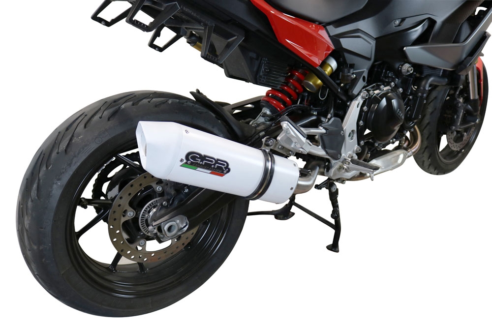 Pot echappement compatible avec Bmw F 900 XR-R 2020-2025, Albus Evo4, Échappement légal, homologué,silencieux avec db killer amovible et tuyau de liaison spécifique 