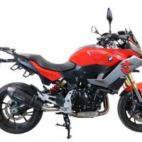 GPR pot echappement compatible avec  Bmw F 900 XR-R 2020-2025, New Grand Prix Evo Black Titanium, Échappement légal, homologué,silencieux avec db killer amovible et tuyau de liaison spécifique 