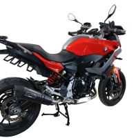GPR pot echappement compatible avec  Bmw F 900 XR-R 2020-2025, New Grand Prix Evo Black Titanium, Échappement légal, homologué,silencieux avec db killer amovible et tuyau de liaison spécifique 