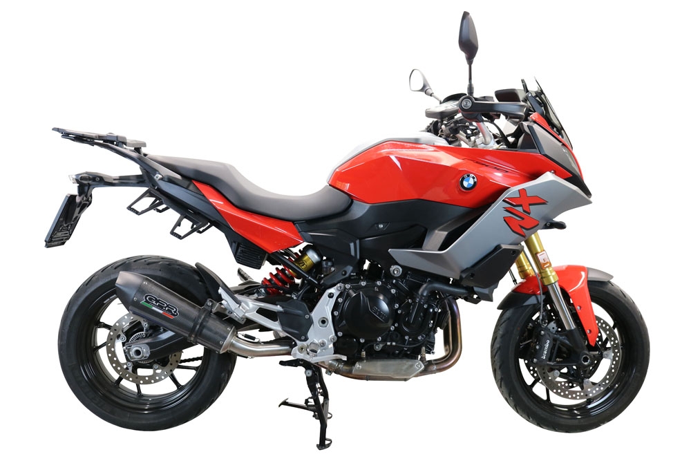 GPR pot echappement compatible avec  Bmw F 900 XR-R 2020-2025, New Grand Prix Evo Poppy, Échappement légal, homologué,silencieux avec db killer amovible et tuyau de liaison spécifique 