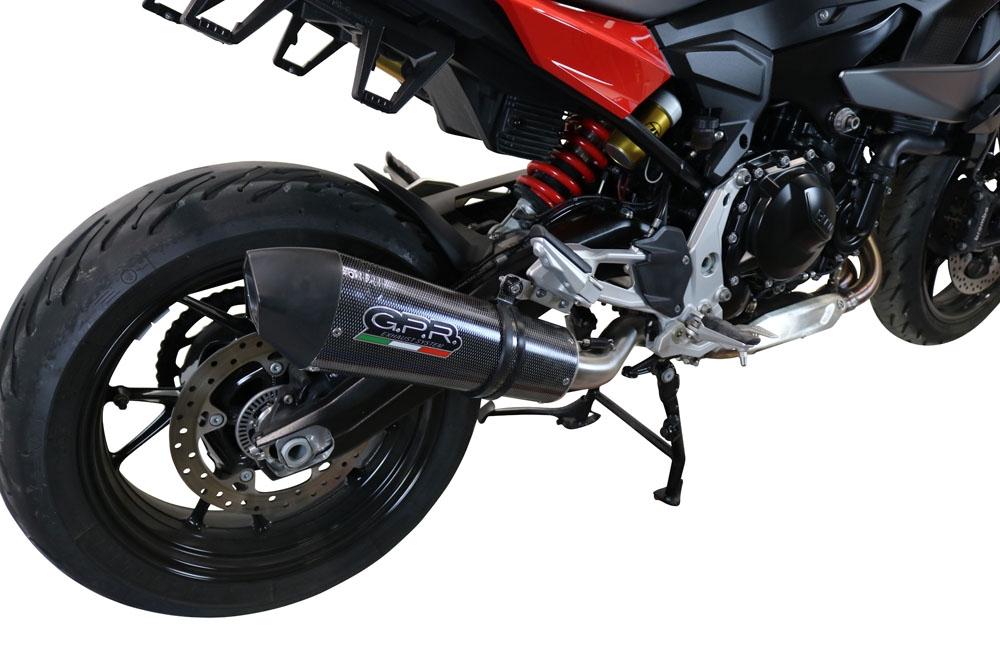 GPR pot echappement compatible avec  Bmw F 900 XR-R 2020-2025, New Grand Prix Evo Poppy, Échappement légal, homologué,silencieux avec db killer amovible et tuyau de liaison spécifique 