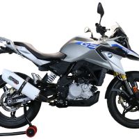 Pot echappement compatible avec Bmw G 310 Gs 2017-2021, Albus Evo4, Homologué et légal, système d'échappement complet avec catalyseur et db killer amovible 