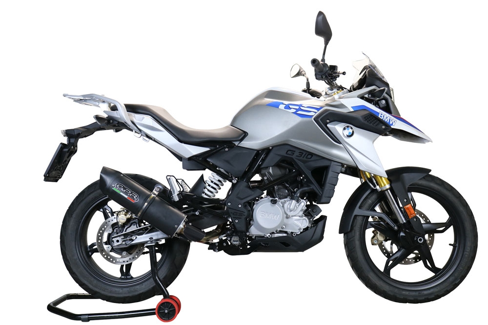 Pot echappement compatible avec Bmw G 310 Gs 2022-2024, Furore Evo4 Nero, Homologué et légal, système d'échappement complet avec catalyseur et db killer amovible 