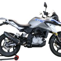 Pot echappement compatible avec Bmw G 310 Gs 2022-2024, Furore Evo4 Nero, Homologué et légal, système d'échappement complet avec catalyseur et db killer amovible 
