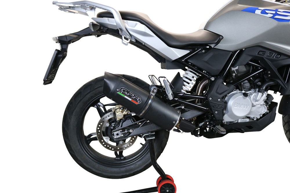 Pot echappement compatible avec Bmw G 310 Gs 2022-2024, Furore Evo4 Nero, Homologué et légal, système d'échappement complet avec catalyseur et db killer amovible 