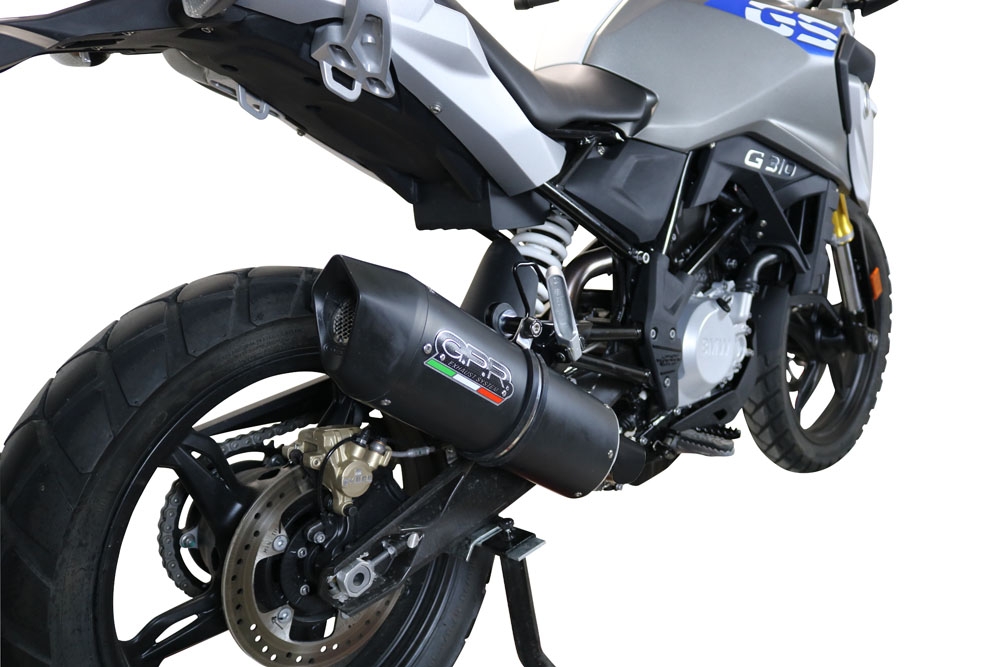 Pot echappement compatible avec Bmw G 310 Gs 2022-2024, Furore Evo4 Nero, Homologué et légal, système d'échappement complet avec catalyseur et db killer amovible 